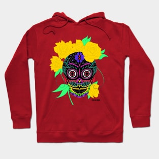 the yellow catrina in mexican calavera ecopop Hoodie